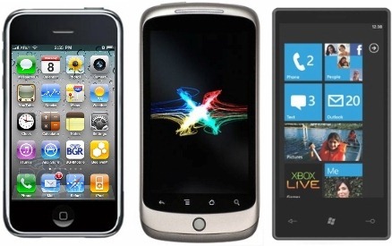 iOS, Android og WP7