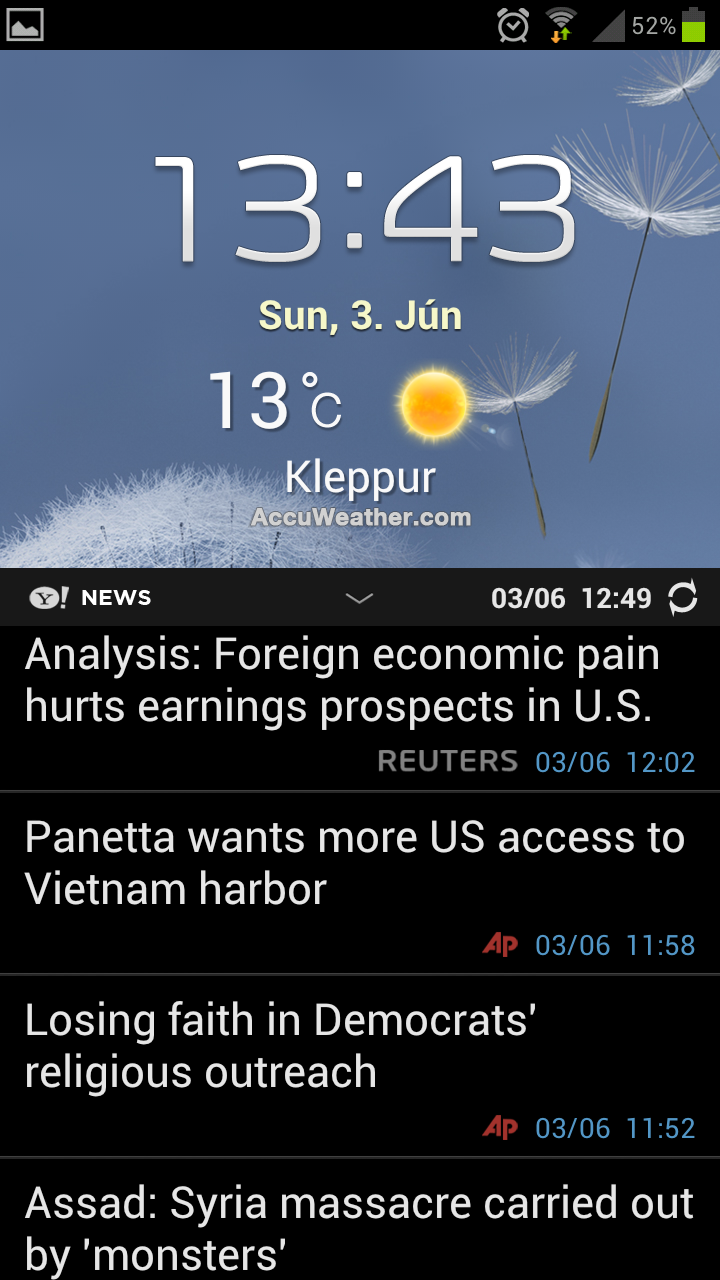 Aflæsingarskjár SIII