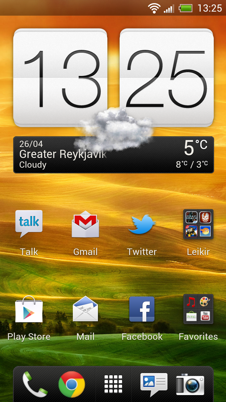 Veður- og klukkutól HTC