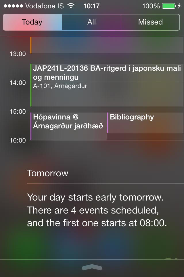 ios 7 Calendar