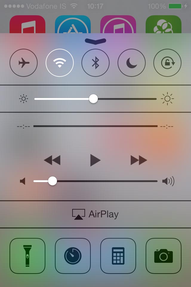 iOS 7 Control Center