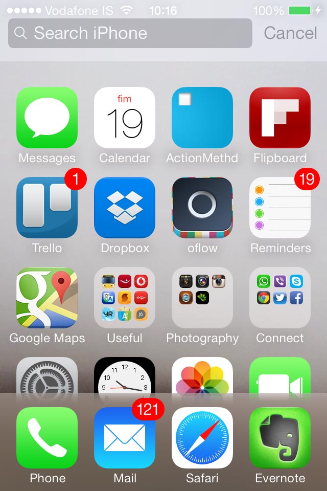 iOS 7 leit