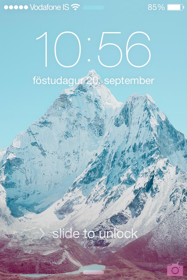 Slide to unlock iOS 7