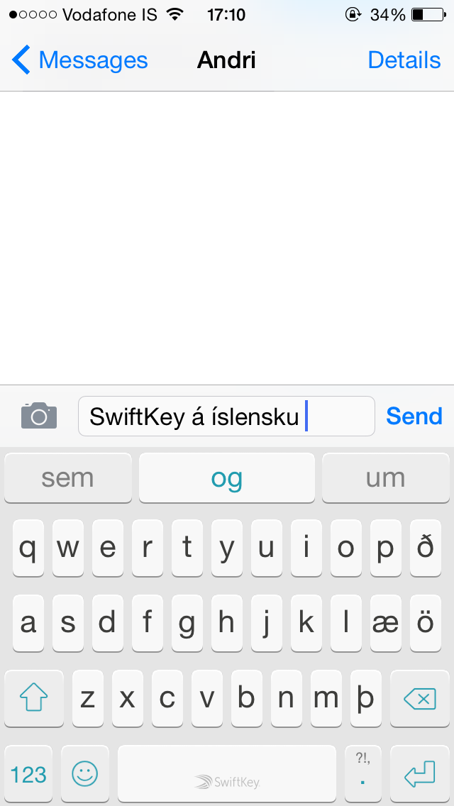 SwiftKey á íslensku